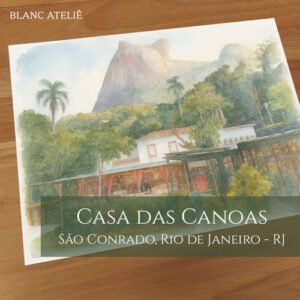 Aquarela Paisagem para casamento Casa das Canoas São Conrado Rio de Janeiro RJ