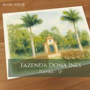 Aquarela Paisagem Casamento Fazenda Dona Inês São Paulo SP
