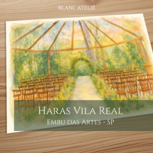 Aquarela Paisagem Casamento Haras Vila Real Embu das Artes São Paulo SP