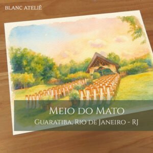 Aquarela Paisagem Casamento sob encomenda Meio do Mato - Guaratiba Rio de Janeiro RJ