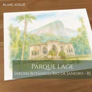 Aquarela Paisagem para Casamentos - Parque Lage Jardim Botânico - Rio de Janeiro - RJ