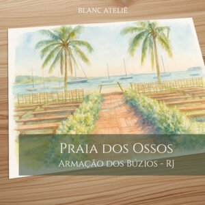 Aquarela Paisagem Casamento Praia Armação dos Búzios