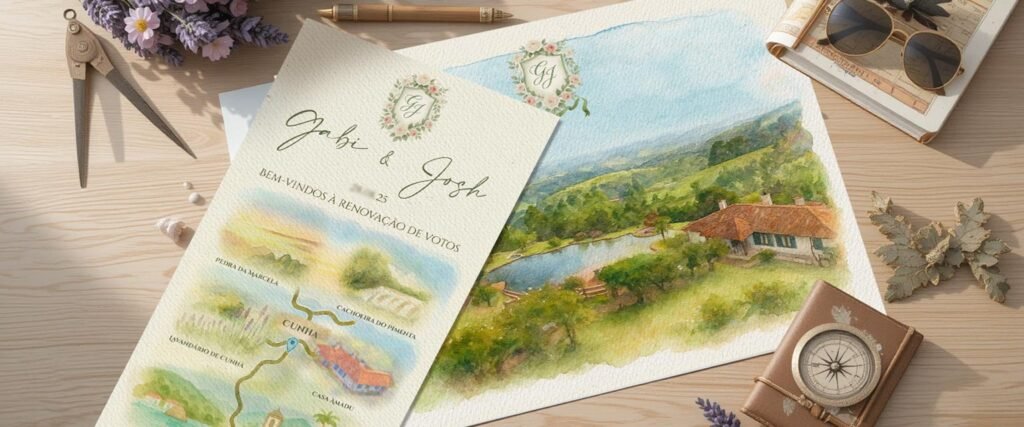 Mapa personalizado para casamento