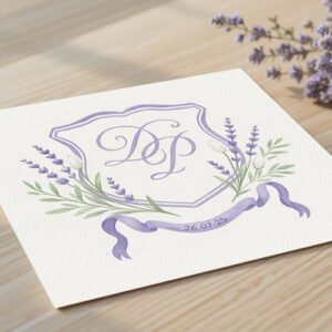 Monograma para Casamento Clássico personalizado iniciais dos noivos
