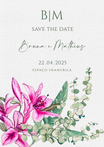 save the date florais para casamentos