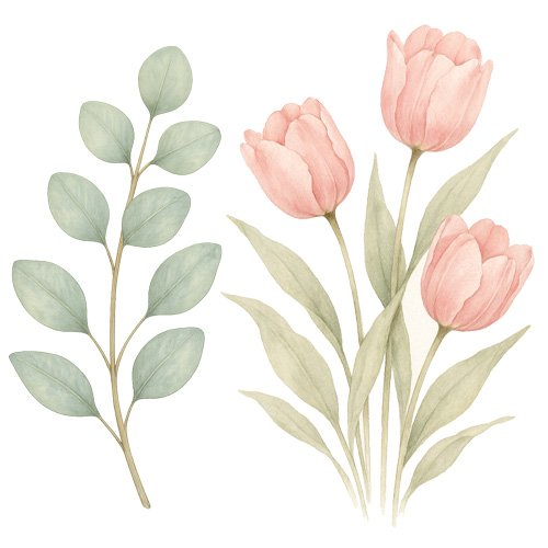 florais em aquarela para casamento