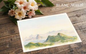 Aquarela Paisagem Rio de Janeiro Montanhas