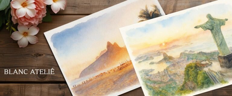 Aquarela Paisagem Rio de Janeiro para Casamento