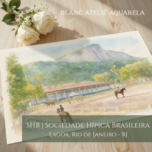 Blanc Atelie Aquarela Paisagem para Casamento SHB Sociedade Hipica Brasileira Rio de Janeiro RJ