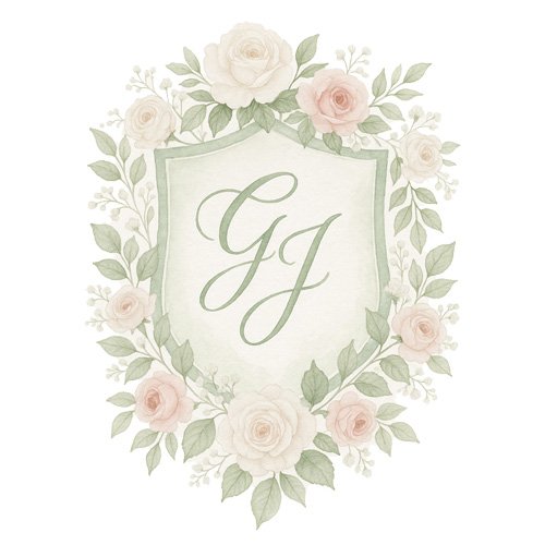 monograma aquarela para casamento