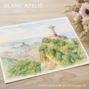 acervo aquarela paisagem casamento rio de janeiro rj cristo redentor pão de açucar