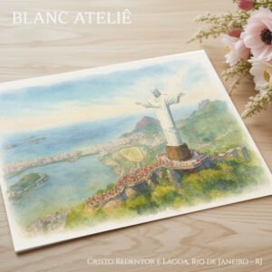 acervo aquarela paisagem casamento rio de janeiro rj cristo redentor lagoz
