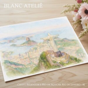 acervo aquarela paisagem casamento rio de janeiro rj cristo redentor pão de açucar