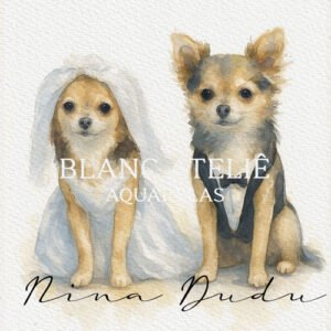 aquarela pet casamento