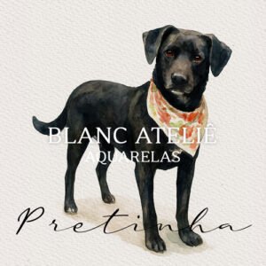 pintura em aquarela pet casamento personalizado