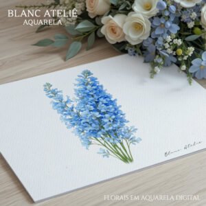 Flores e Arranjos Florais em aquarela digital para casamento