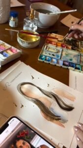 pintura ao vivo aquarela dos convidados em evento empresa corporativo copacabana palace rio de janeiro rj