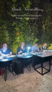 Pintura ao Vivo em Aquarela dos Convidados em Evento Empresa / Corporativo ABADI SecoviRio EXC Rio de Janeiro - RJ