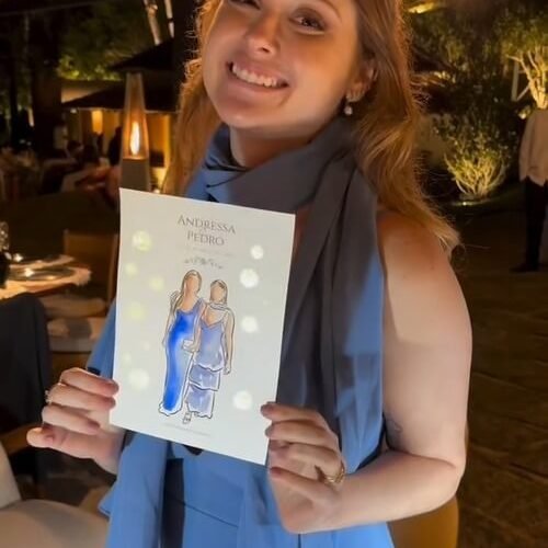 Aquarela dos Convidados ao vivo em Casamento