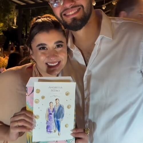 Aquarela dos Convidados ao vivo em Casamento