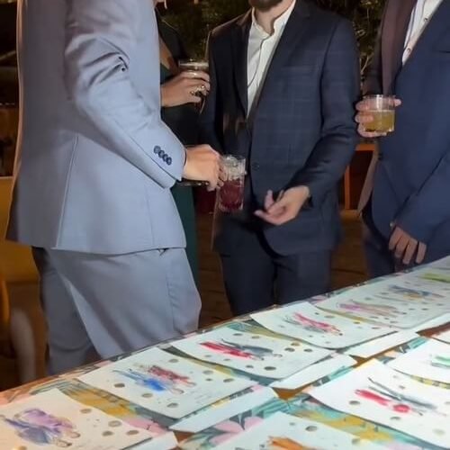 Aquarela dos Convidados ao vivo em Casamento
