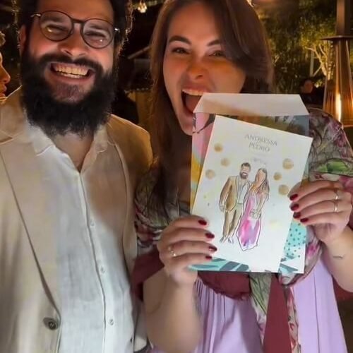 Aquarela dos Convidados ao vivo em Casamento